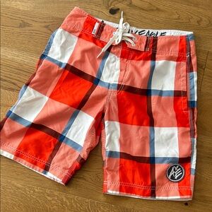 Men's Red Plaid Shorts